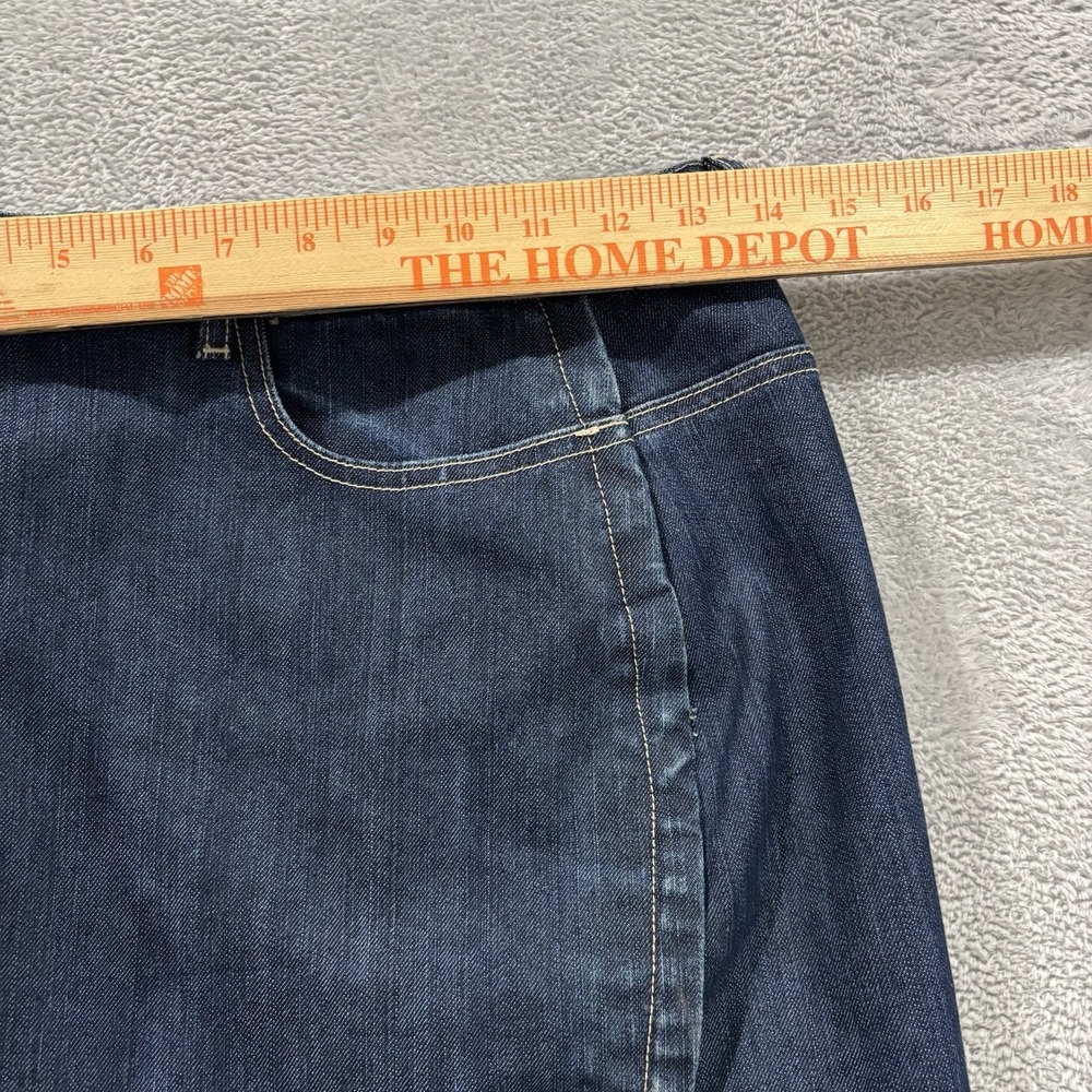 Vintage Faconnable Jeans Skirt Women's 2 Asymmetrical Maxi Macau France Y2K Blue - Picture 6 of 7
